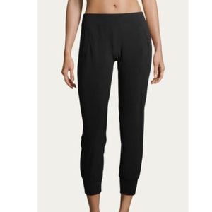 Norma Kamali Pull-On Stretch-Jersey Jogger Pants in Black